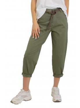 Pantalone baggy leggero con cintura in cotone "Chloe"